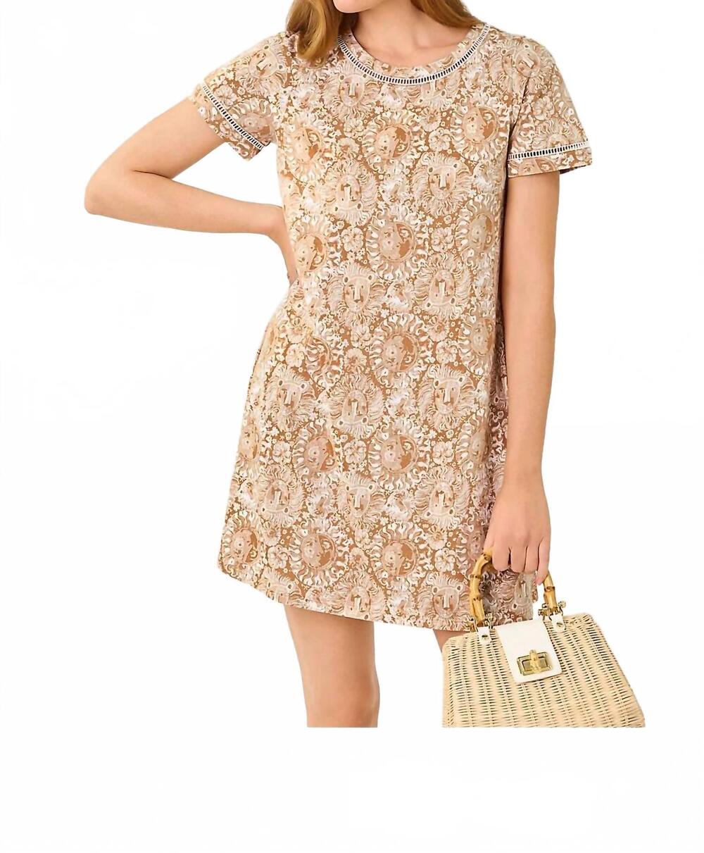 NEW LILLY PULITZER cody short sleeve dress in iced latte lil jims stuff